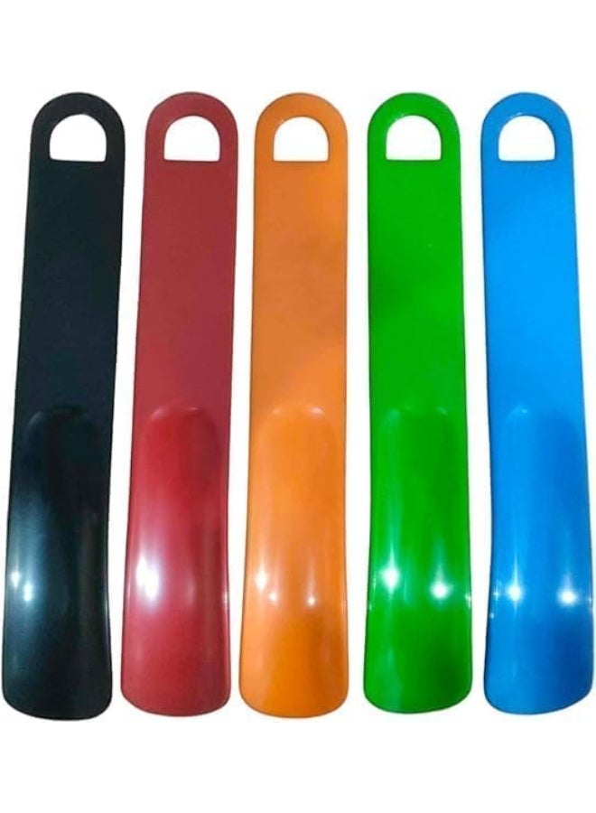 لبيسة جزم بفتحة تعليق – لبيسة قوية ومريحة لارتداء الأحذية بدون مجهود – ملعقة حذاء صلبة مانعة للانزلاق لسهولة اللبس دون انحناء، مثالية للكبار وكبار السن متعدد الالوان ( قطعتين) - Image 1